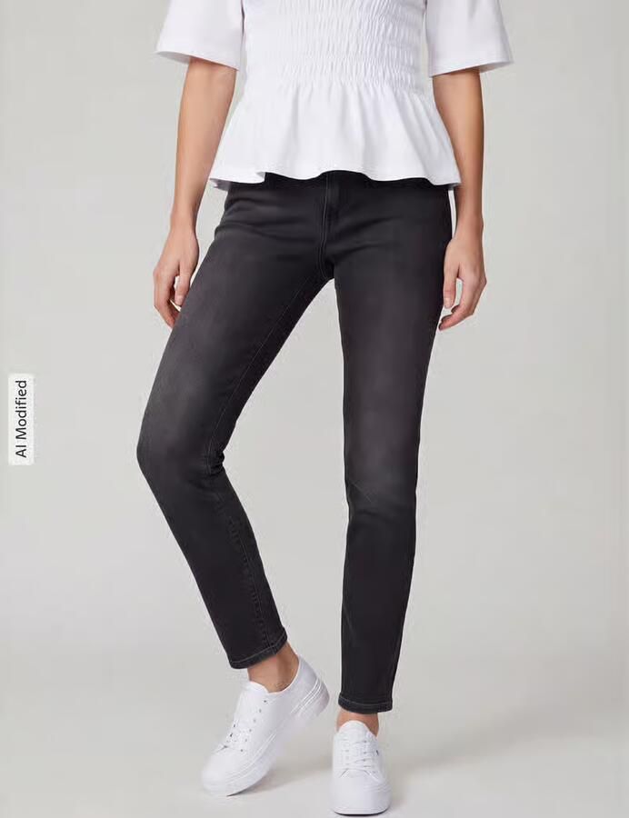 MAC straight fit jeans van katoenmix model 'Dream Cropped' - Foto 3