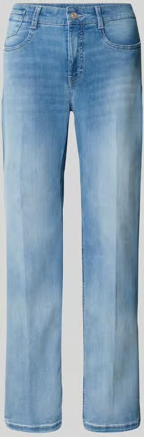 MAC Straight fit jeans van katoenmix model 'LAURA TURN UP'
