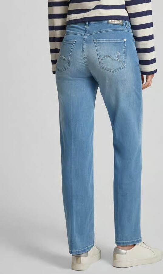 MAC Straight fit Jeans van Katoenmix model 'LAURA TURN UP'