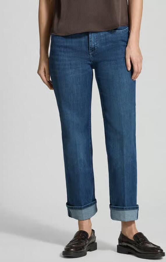 MAC Straight fit Jeans van Katoenmix model 'LAURA TURN UP' - Foto 3