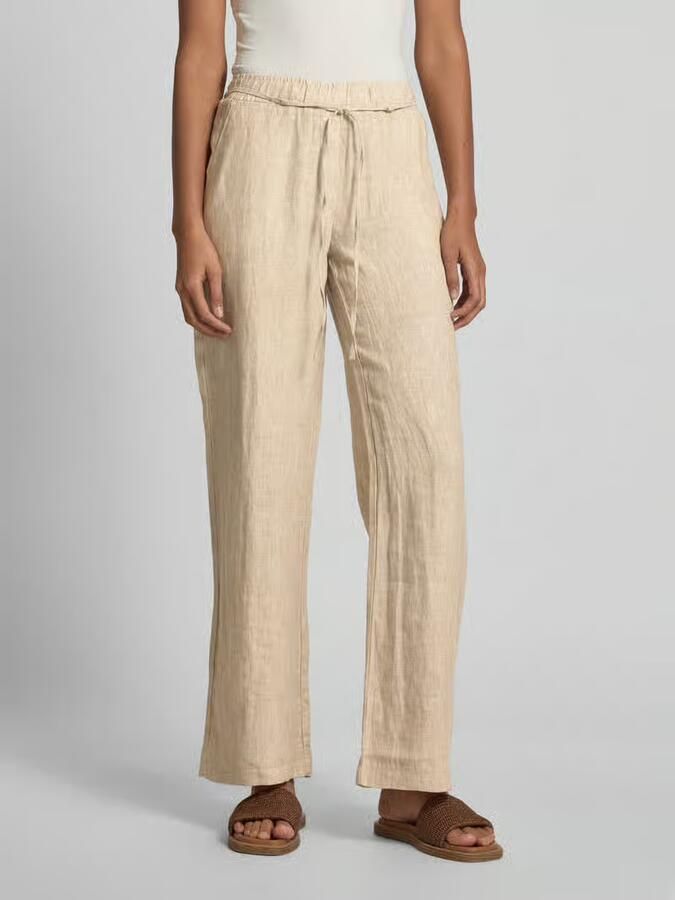 MAC Linnen broek CHIARA BELT Zomerbroek wide fit met rechte wijde pijpen - Foto 5