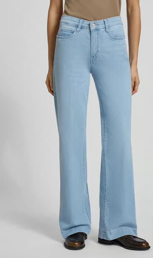 MAC regular waist wide leg jeans light blue denim - Foto 9
