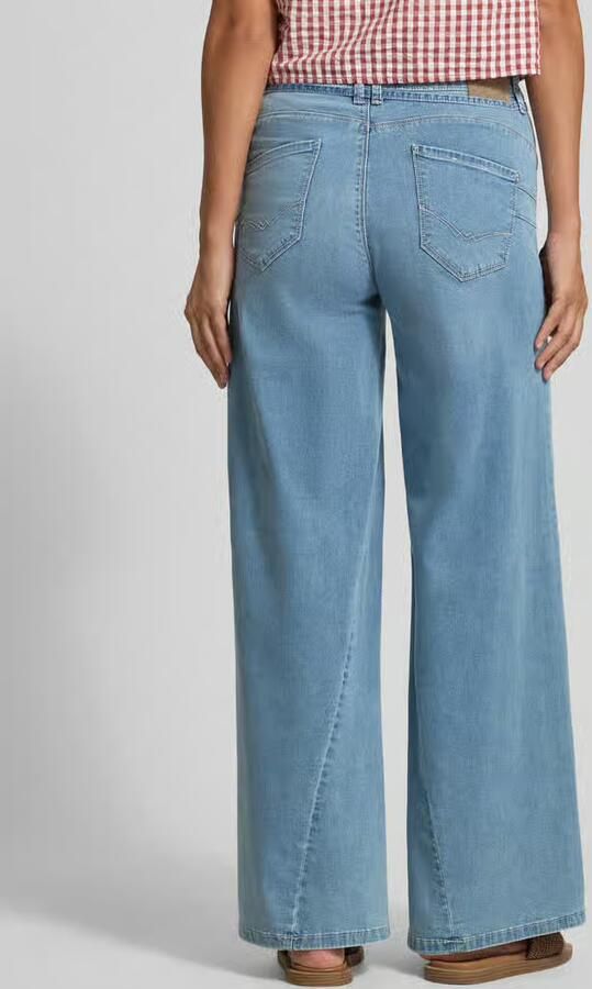 MAC wide fit jeans met sierstrik
