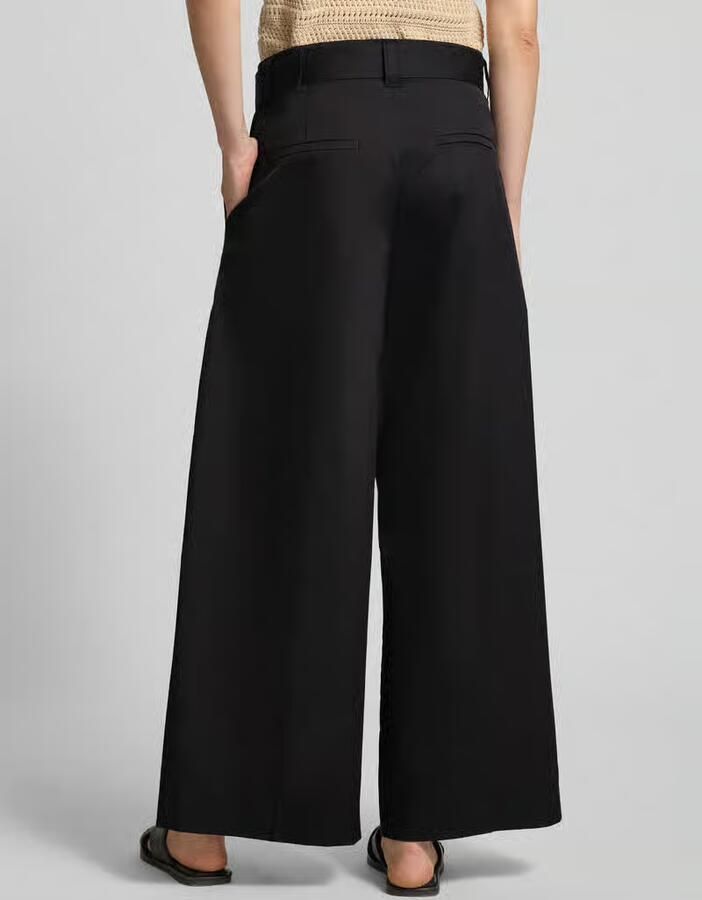 MAC Wide leg stoffen broek met vaste persplooien model 'CARLETTA'