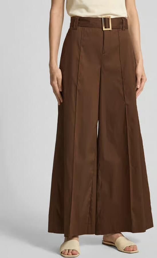 MAC Wide leg broek met riem model 'Carletta' - Foto 3