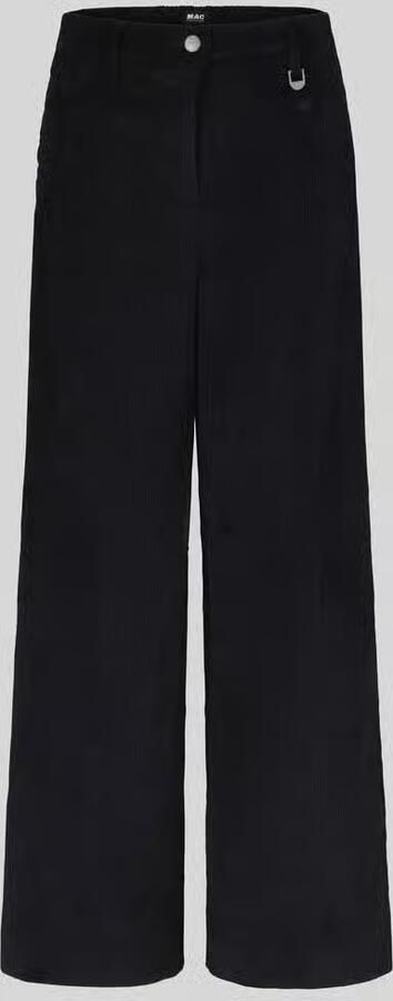 MAC Wide leg corduroy broek met riemlussen model 'Palazzo' - Foto 2