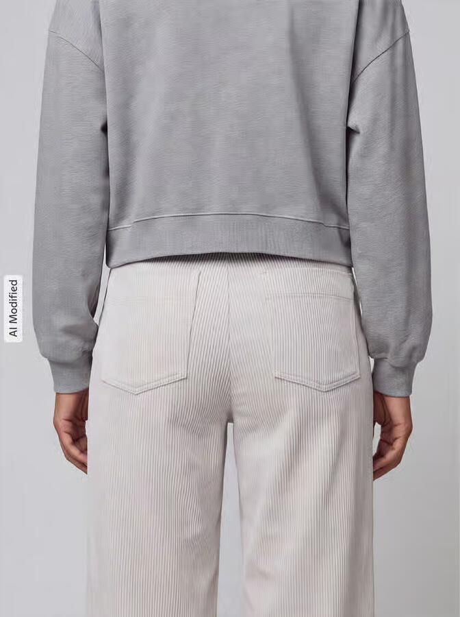 MAC Wide leg corduroy broek met riemlussen model 'Palazzo' - Foto 2