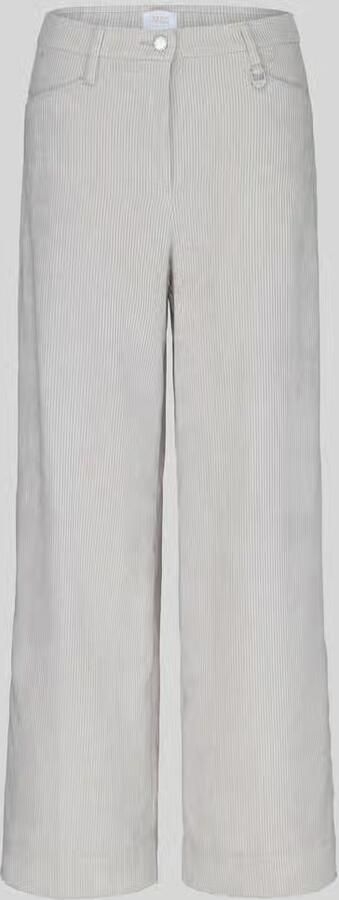MAC Wide leg corduroy broek met riemlussen model 'Palazzo' - Foto 3