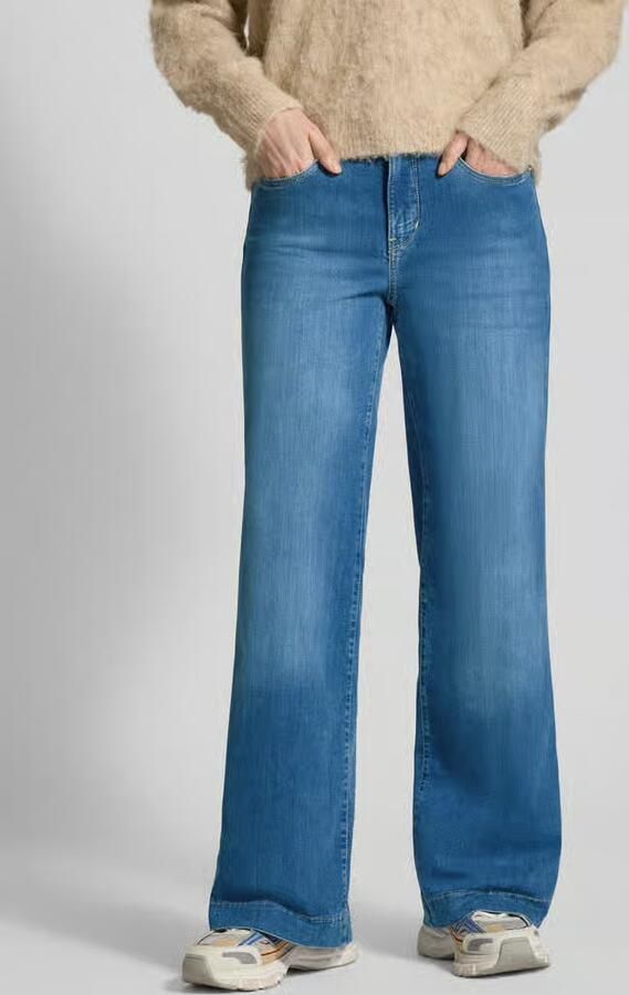 MAC high waist wide leg jeans wide leg jeans medium blue denim - Foto 3