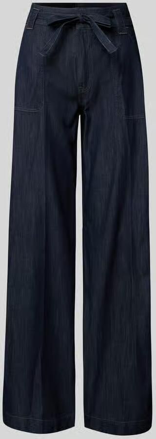 MAC Wide leg jeans met strikceintuur model 'Sienna'
