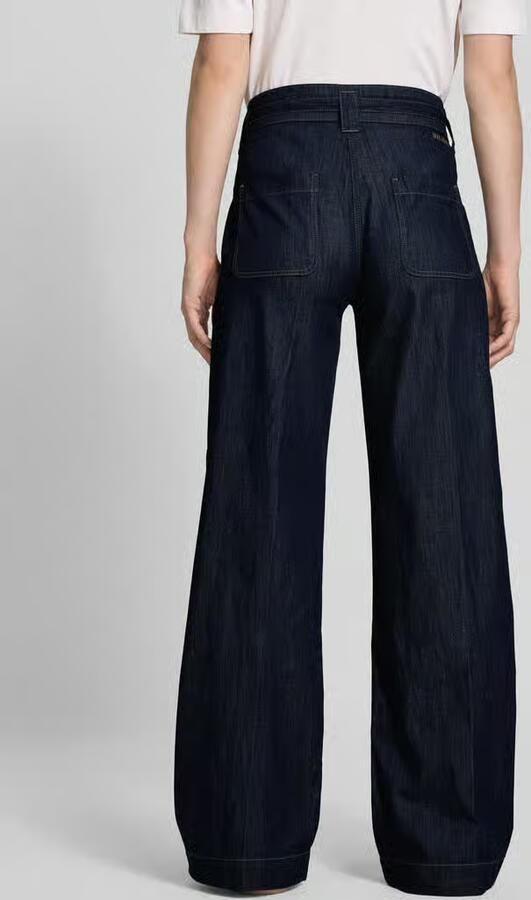MAC Wide leg jeans met strikceintuur model 'Sienna' - Foto 3