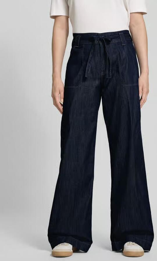 MAC Wide leg jeans met strikceintuur model 'Sienna' - Foto 2