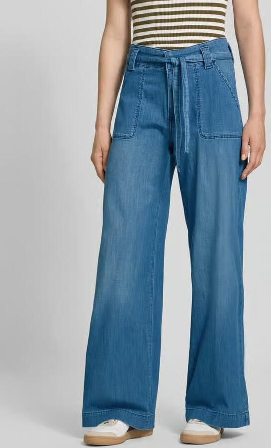 MAC Straight leg jeans met strikceintuur model 'Sienna' - Foto 2