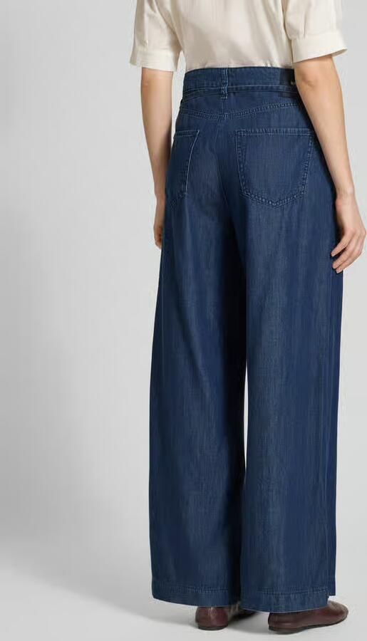 MAC Wide leg jeans met strikceintuur model 'Wendy'