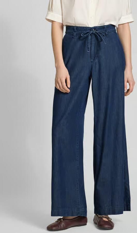 MAC Wide leg jeans met strikceintuur model 'Wendy' - Foto 3