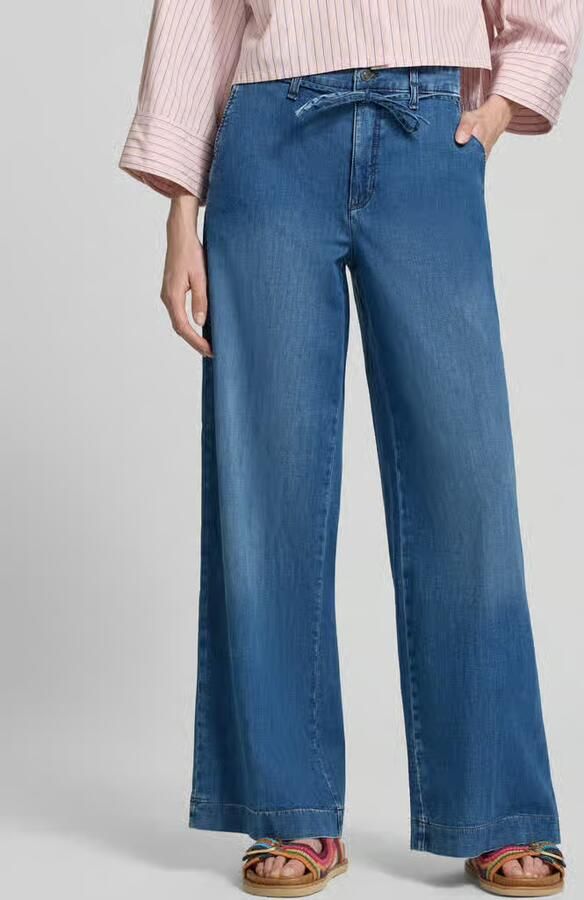 MAC Wide leg jeans met strikceintuur model 'WENDY' - Foto 2