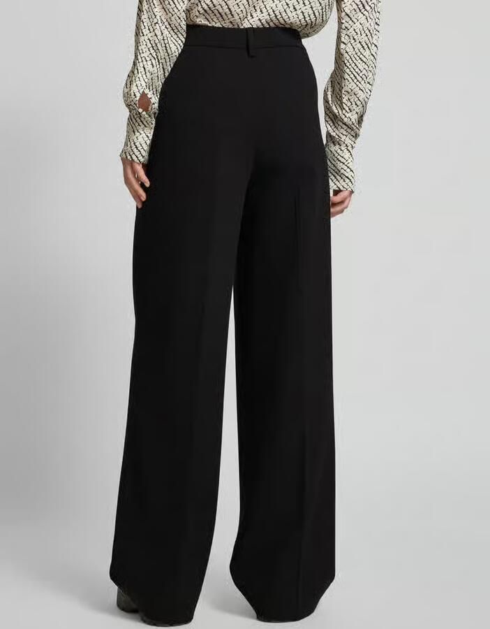MAC Wide leg stoffen broek met bandplooien model 'Chaja' - Foto 2
