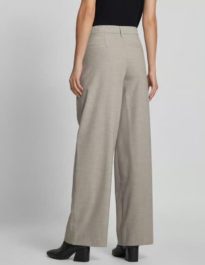 MAC Wide leg stoffen broek met bandplooien model 'Chaja'