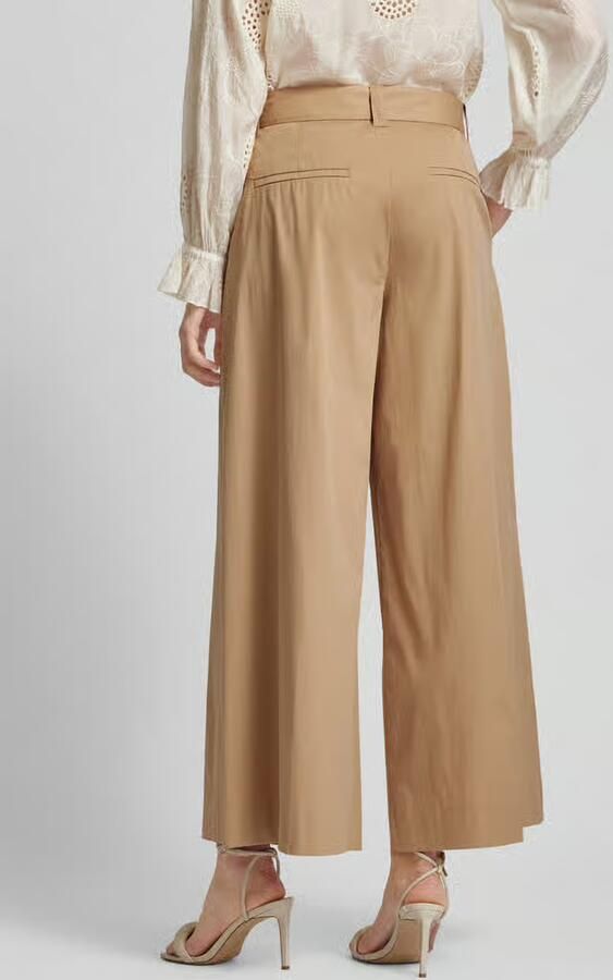 MAC Wide leg stoffen broek met vaste persplooien model 'CARLETTA' - Foto 4