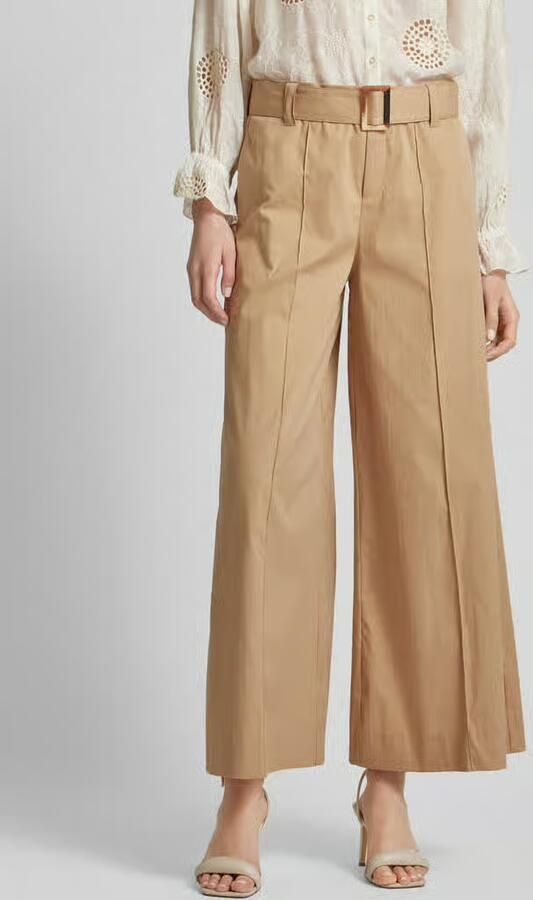 MAC Wide leg stoffen broek met vaste persplooien model 'CARLETTA' - Foto 5