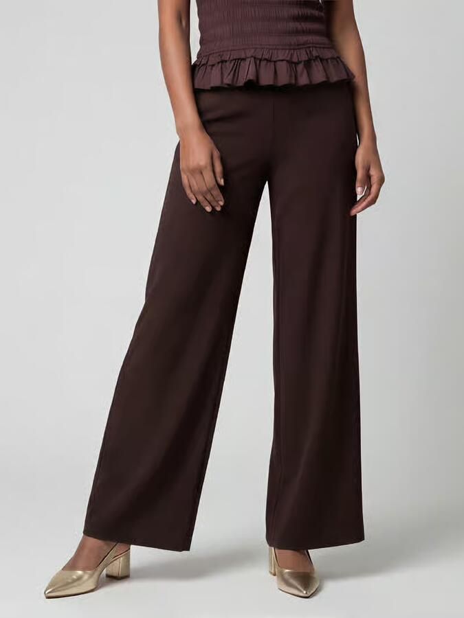 MAC Dames Broeken 0231l Floating Crepe Coralie Wide Leg Bruin - Foto 6