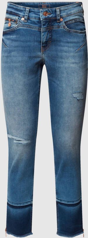 MAC Slim fit jeans met labelapplicatie model 'RICH CHIC'