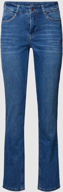 MAC Slim fit jeans met siergarnering model 'Angela'