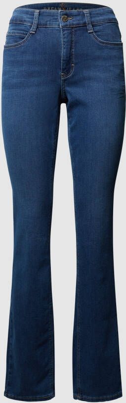 MAC Blauwe Straight-Leg Jeans met Vrouwelijke Silhouet Blue Dames