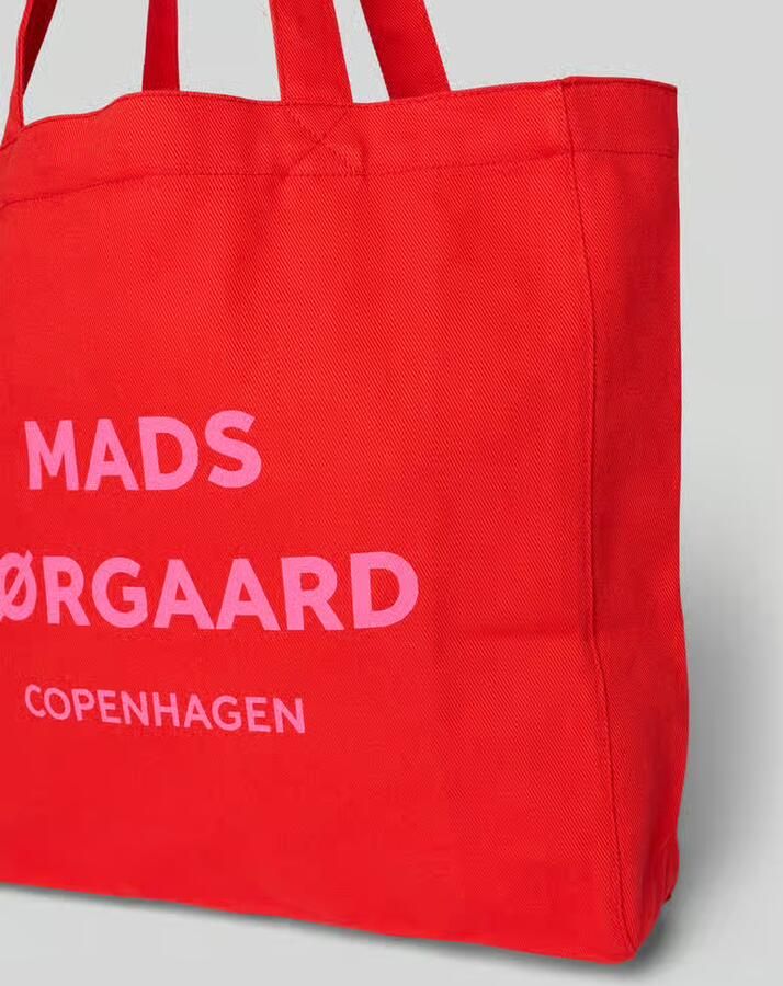 MADS NØRGAARD shopper van katoen met logo model 'Boutique Athene'