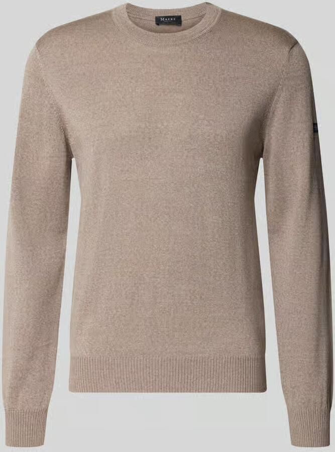 Maerz muenchen Gebreide pullover van scheerwol met labeldetail
