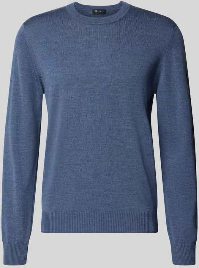 Maerz muenchen Gebreide pullover van scheerwol met labeldetail