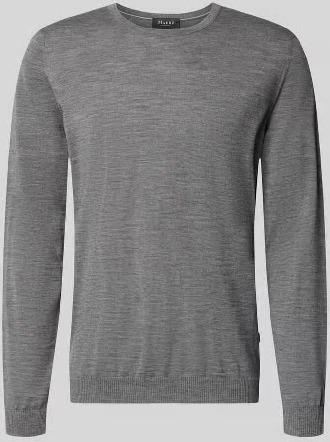Maerz muenchen Gebreide pullover van scheerwol met ronde hals