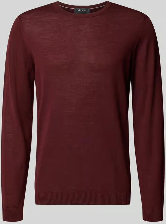 Maerz muenchen Gebreide pullover van scheerwol met ronde hals