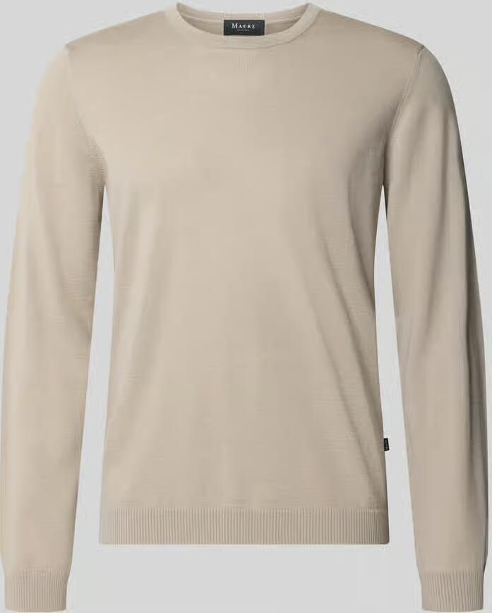 Maerz muenchen Gebreide pullover van scheerwol met ronde hals