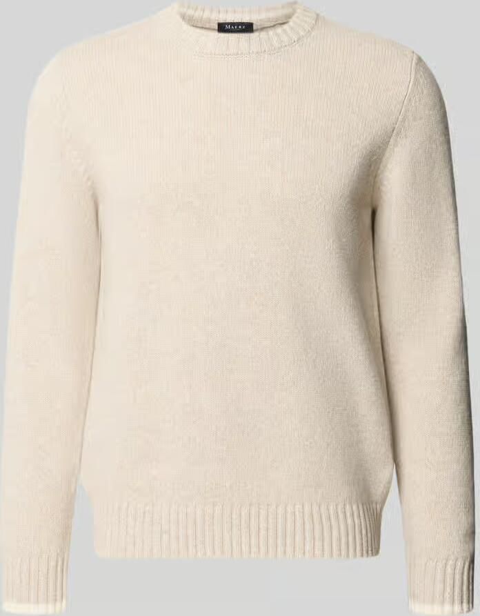 Maerz muenchen Gebreide pullover van scheerwol met ronde hals