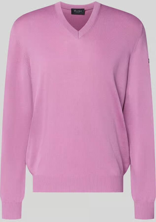Maerz muenchen Gebreide pullover van scheerwol met V-hals - Foto 2