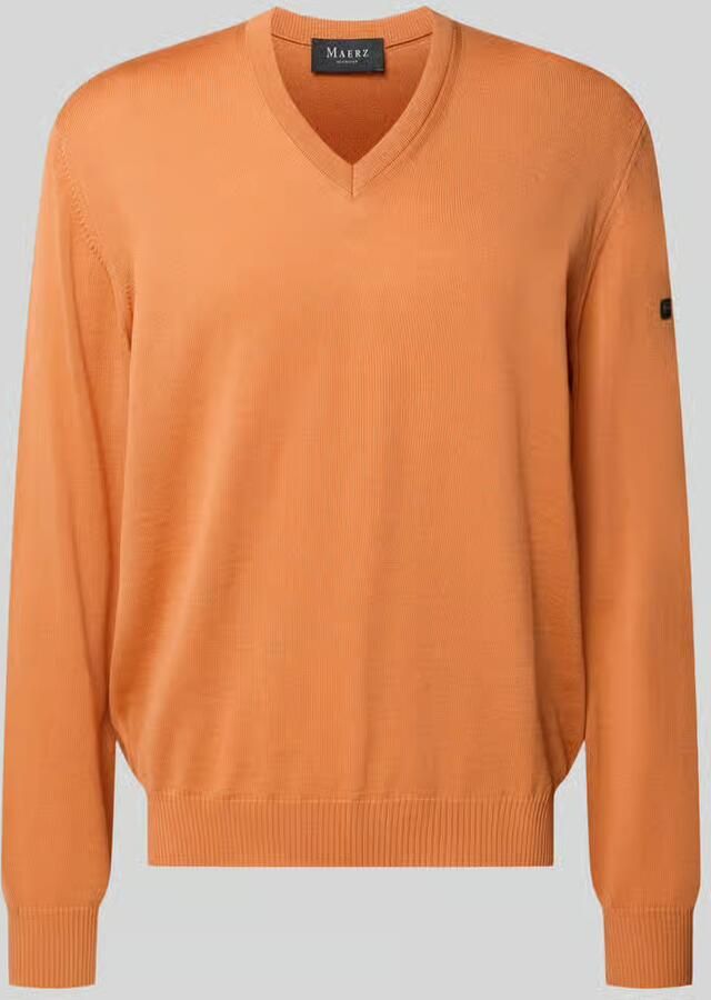 Maerz muenchen Gebreide pullover van scheerwol met V-hals - Foto 2
