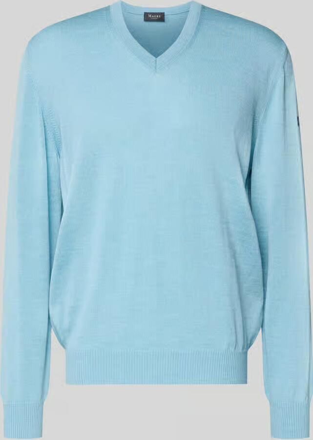 Maerz muenchen Gebreide pullover van scheerwol met V-hals - Foto 2