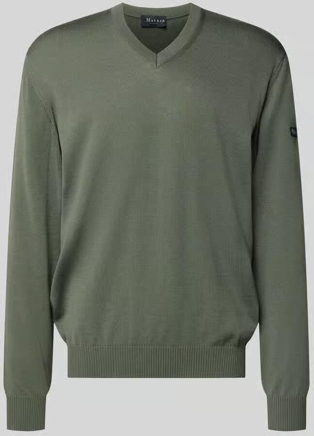 Maerz muenchen Gebreide pullover van scheerwol met V-hals - Foto 2