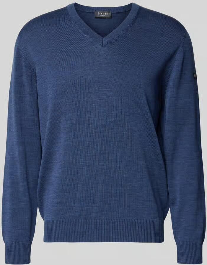 Maerz muenchen Gebreide pullover van scheerwol met V-hals - Foto 2