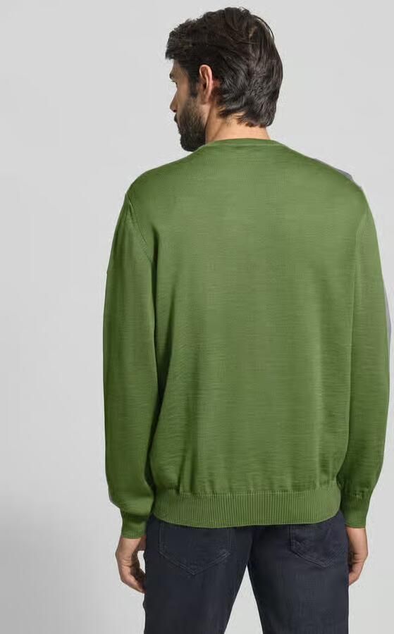 Maerz muenchen Gebreide pullover van scheerwol met V-hals - Foto 3