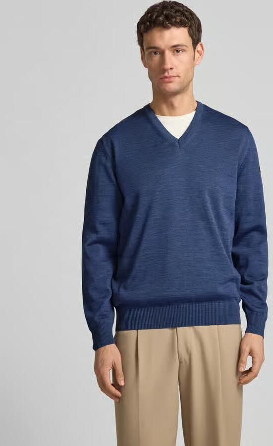 Maerz muenchen Gebreide pullover van scheerwol met V-hals - Foto 3