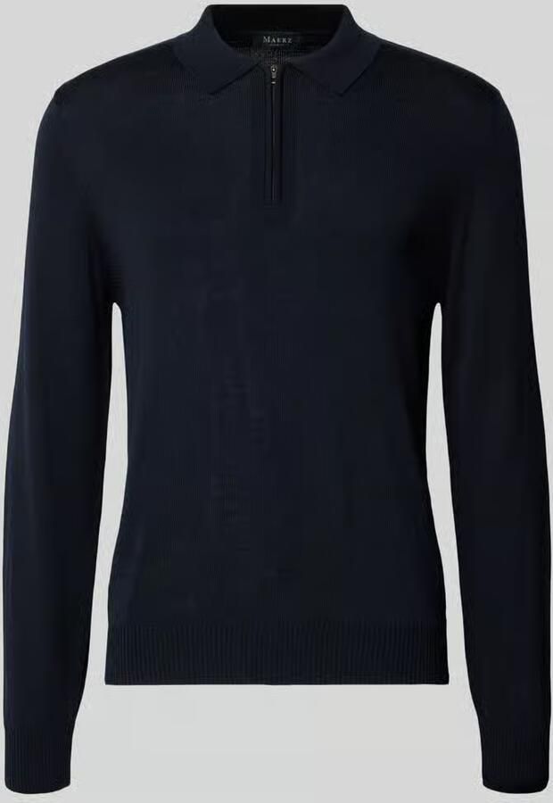 Maerz muenchen Gebreide pullover van zuivere scheerwol met polokraag