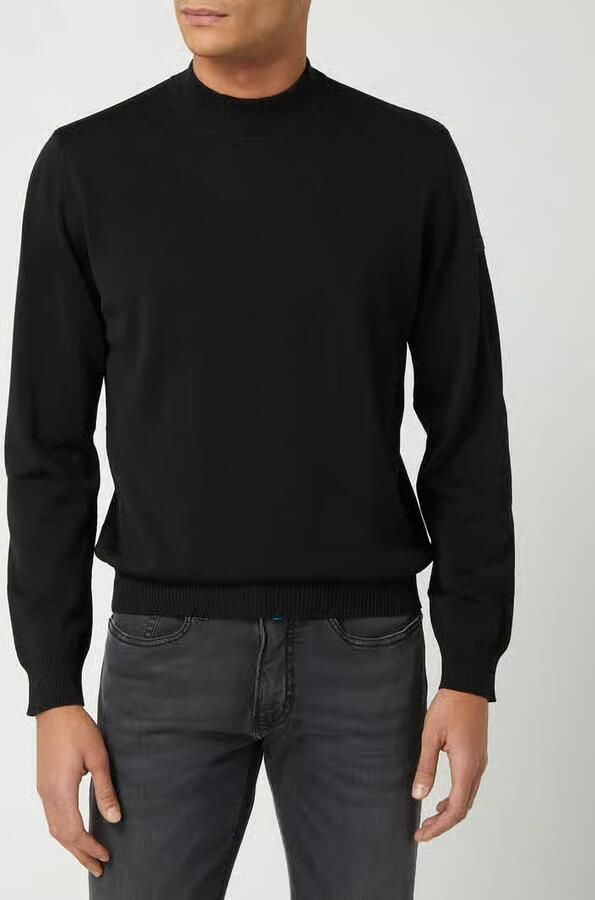 Maerz muenchen Pullover van scheerwol met opstaande kraag