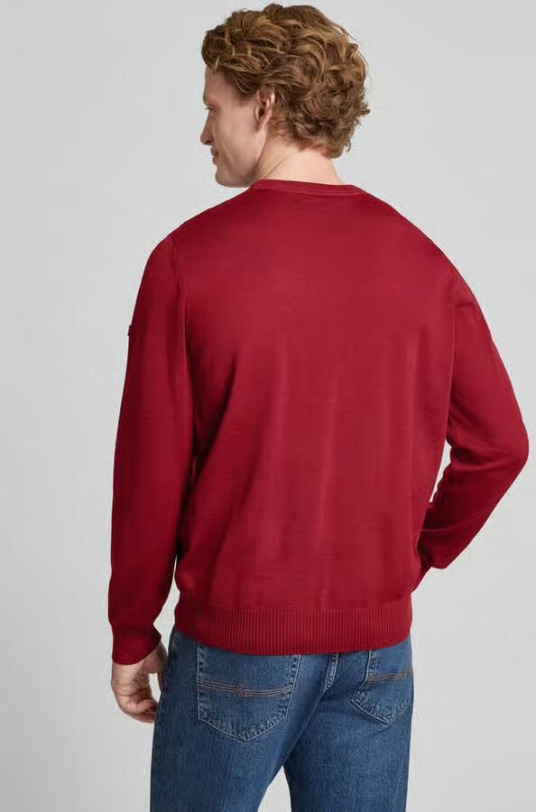 Maerz muenchen Regular fit gebreide pullover van zuivere scheerwol