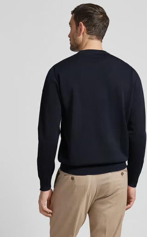 Maerz muenchen Regular fit gebreide pullover van zuivere scheerwol