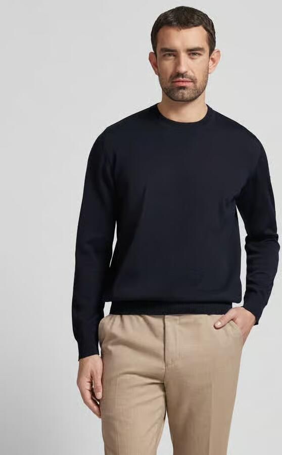 Maerz muenchen Regular fit gebreide pullover van zuivere scheerwol - Foto 2