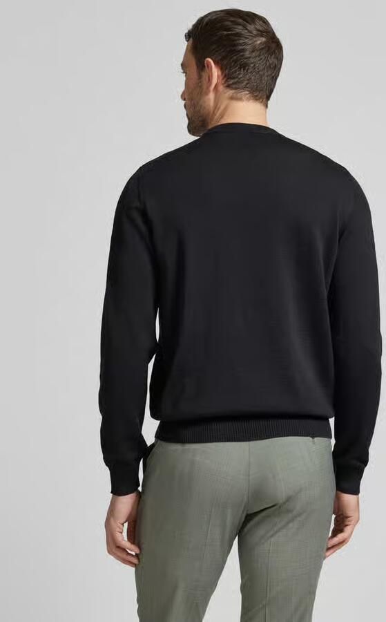 Maerz muenchen Regular fit gebreide pullover van zuivere scheerwol
