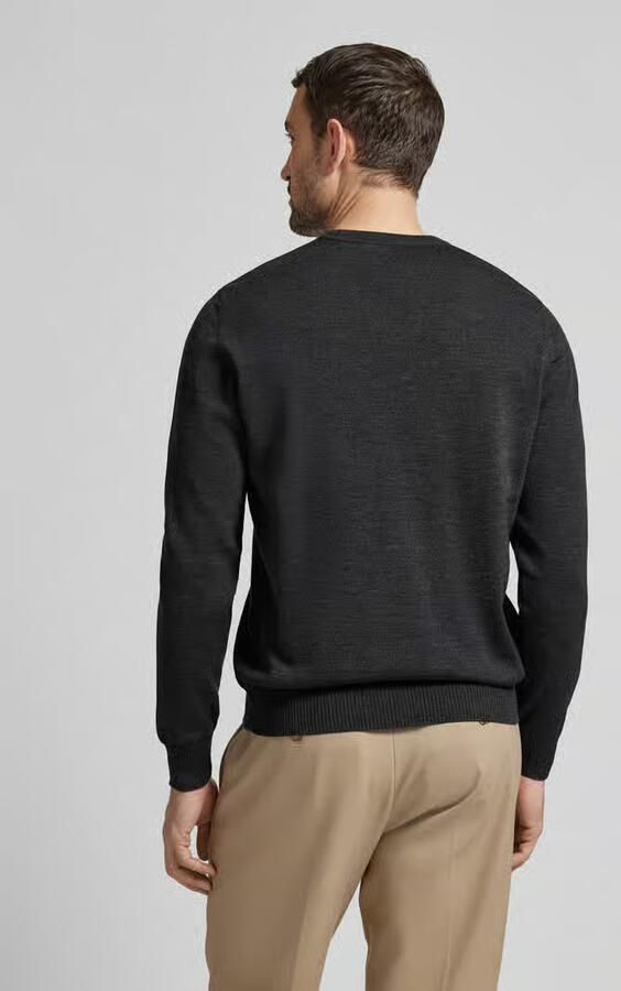 Maerz muenchen Regular fit gebreide pullover van zuivere scheerwol