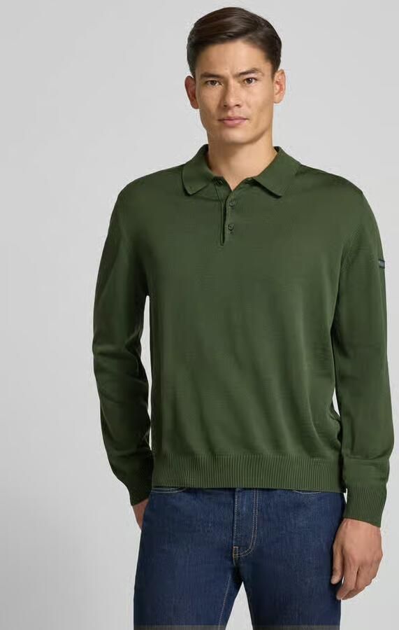 Maerz muenchen Regular fit pullover van merinowol in gebreide look - Foto 2